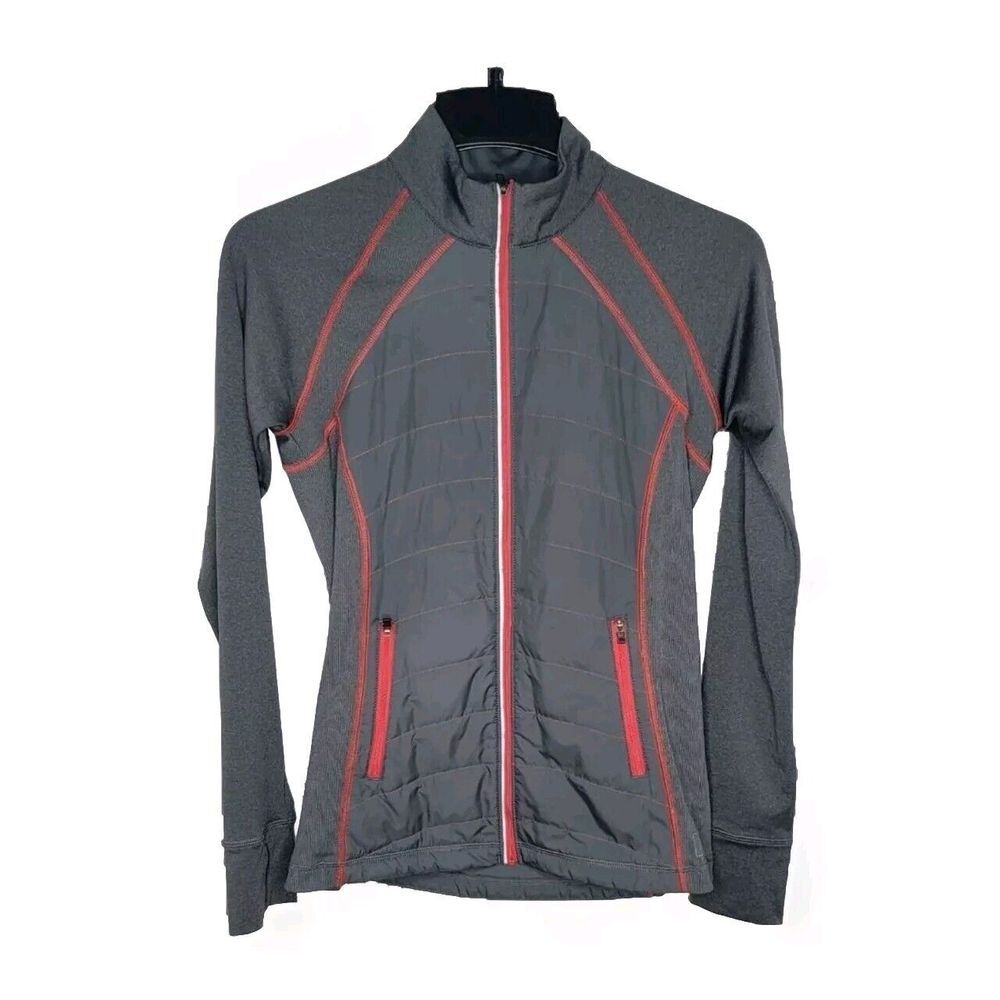 REI‎ Small Jacket Full Zip Lightweight  Grey Red